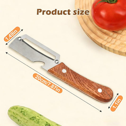 Premium Wooden Peeler – Ergonomic Kitchen Vegetable Peeler