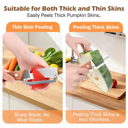 Premium Wooden Peeler – Ergonomic Kitchen Vegetable Peeler